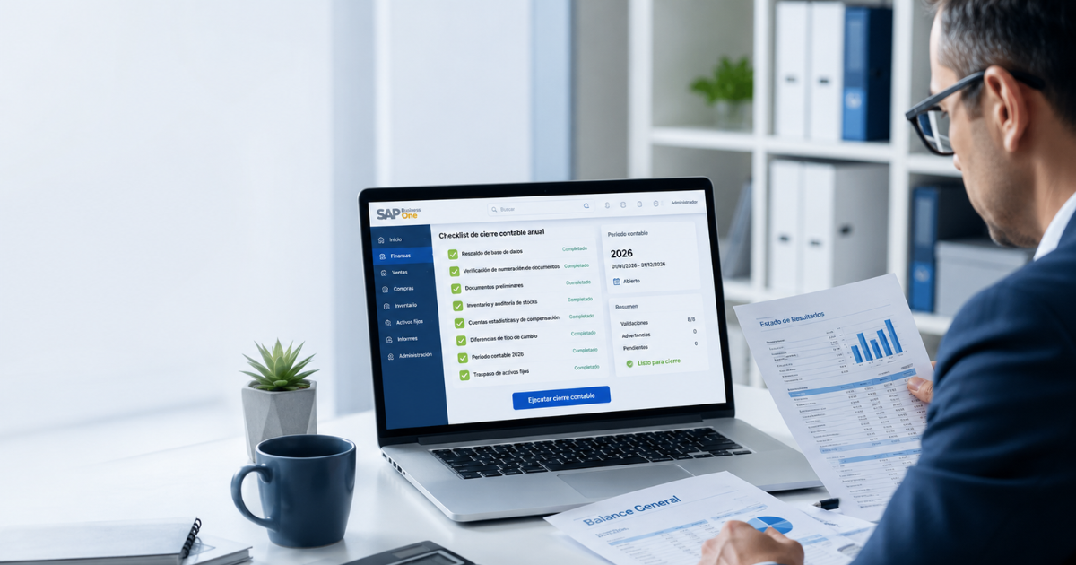 Cierre contable en SAP Business One: proceso paso a paso